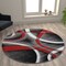 Flash Furniture Red 5' x 5' Modern Plush Abstract Area Rug KP-RG951-55-RD-GG - alternate 1